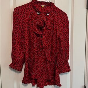 Leifsdottir red and black Blouse size 4